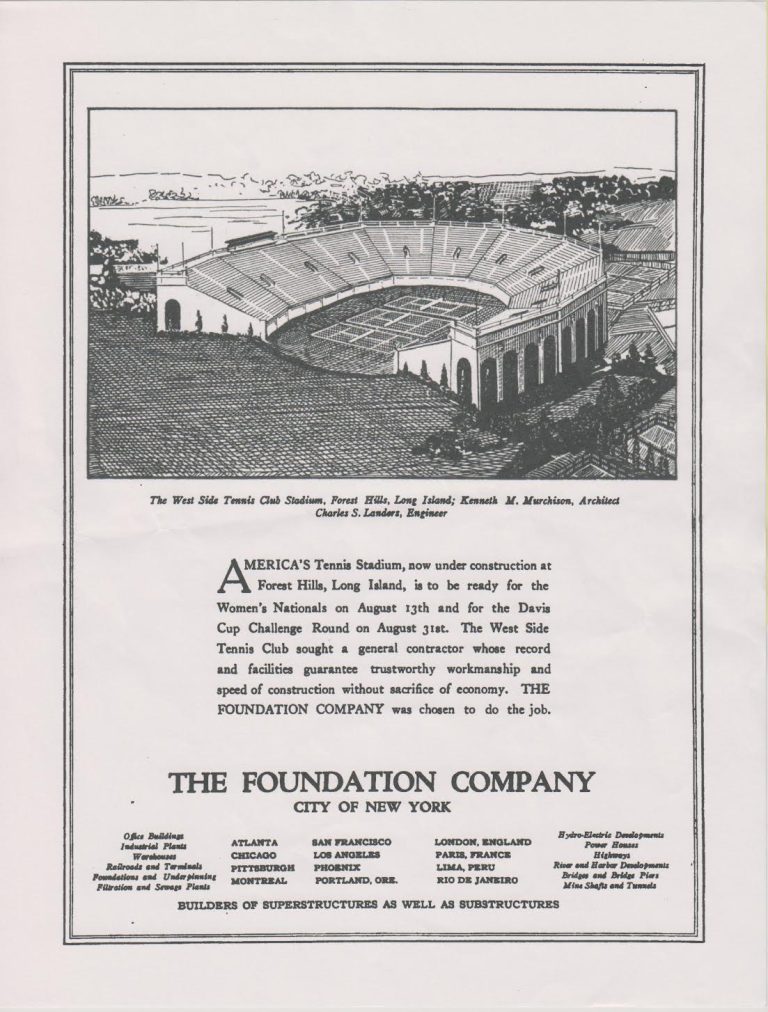 America’s Tennis Stadium ad, MIT’s The Technology Review, November 1922.